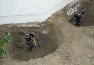 foundation repair services using Ram Jack Helical Piles