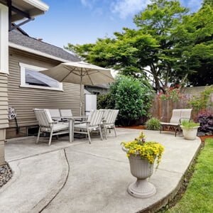 concrete patio installation